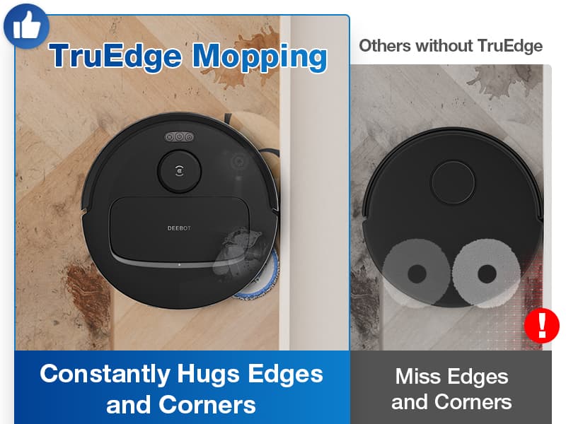 ECOVACS DEEBOT N30 Omni Robot Vacuum and Mop, 10000Pa Suction, TruEdge Adaptive Edge Mopping, ZeroTangle 2.0 Technology, Hot Air-Drying, Self-Emptying, Auto-Lift Mopping, Obstacle Avoidance