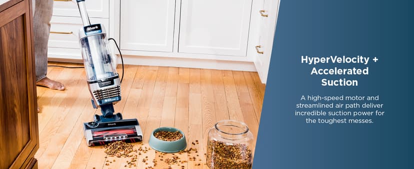 Shark Upright Vacuum, Stratos with DuoClean PowerFins, HairPro, Powered Lift-Away, Self-Cleaning Brushroll, & Odor Neutralizer Technology, Navy, AZ3002