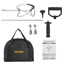 10-Amp Corded 5/8" Heavy Duty Drill Mixer Set, Mixing Drill Machine with Spade Handle for Drilling and Mixing, Variable Speeds Concrete Mud Mixer ROLAYSEE TOOLS