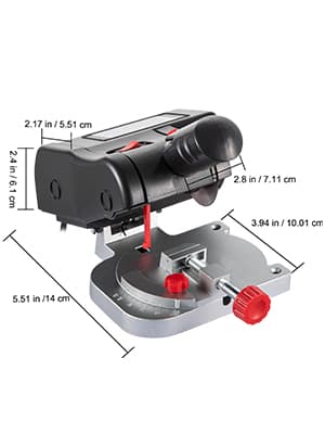VEVOR Mini Miter Cut-off Chop Saw, 110V Two 2-5/16" Blade of Steel and Resin with 1/2inch Cutting Depth, 0-45° Benchtop Miter Saw for Copper, Aluminum, Wood, Zinc in Hobby Craft