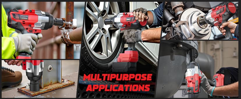 Cordless Impact Wrench 1/2 inch Compatible with Milwaukee 18v Battery, 1700 Ft-lbs High Torque Impact Driver, Electric Impact Gun with 4 Modes & LED Light for Car, Truck, Mower(Bare Tool)