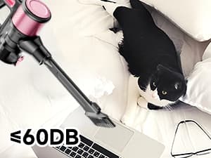 Cordless Vacuum Cleaner, 8 in 1 Powerful Stick Vacuum with 45min Runtime, Anti-Tangle Vacuum Cleaners for Home, Lightweight Handheld Wireless Vacuum for Hardwood Floor Carpet pet Hair, Rose