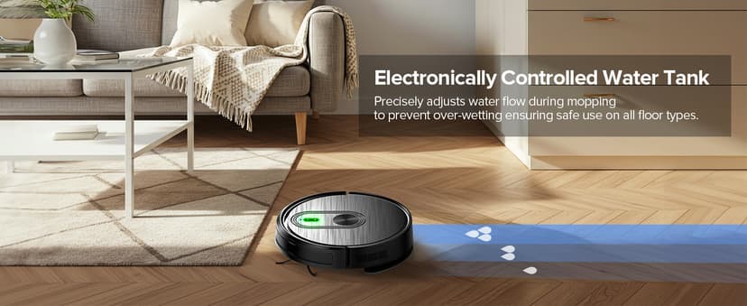 Robot Vacuum and Mop Combo, 2 in 1 Vacuuming & Mopping Robot with Schedule, App/Bluetooth/Voice, 3200Pa Max Suction, Self-Charging Robot Vacuum Cleaner, Slim, Ideal for Pet Hair, Hard Floor, Carpet