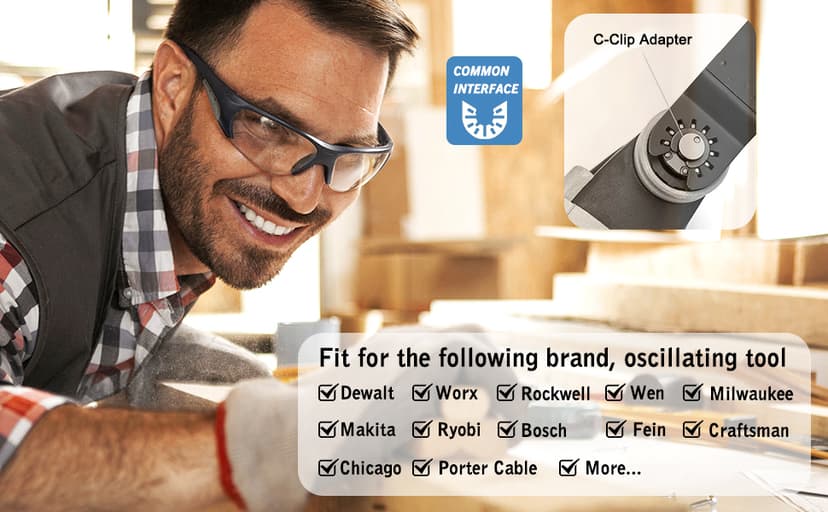 26pcs Oscillating Saw Blades Titanium Multitool Blades for Wood Plastics Metal oscillating Tool Blades Kits Fit Rockwell Ridgid Ryobi Milwaukee Chicago Craftsman Dewalt