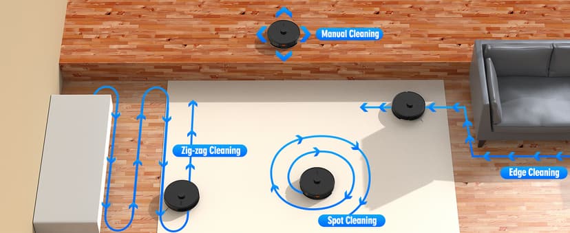 3-in-1 Robot Vacuum and Mop Combo, Self Emptying Station for 60 Days, Robotic Vacuum Cleaner with LiDAR Navigation & Max Strong 5000Pa Suction, 2.4G WiFi/Alexa/App Control, Self-Charging Base