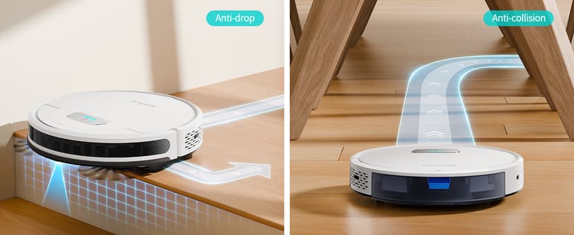 HONITURE Robot Vacuum and Mop Combo, 4000pa Strong Suction, G20 Robot Vacuum Cleaner with Self-Charging, 150Mins Max, App&Remote&Voice Control, Super-Slim, Ideal for Pet Hair