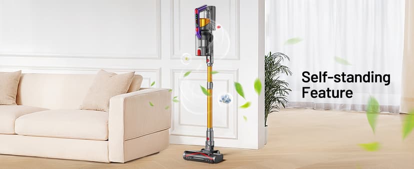 Cordless Vacuum Cleaner, 550W/45KPA Self-Standing Vacuum Cleaners for Home, Max 60Mins Anti-Tangle Stick Vacuum with Aromatherapy, Dual-Handheld Lightweight Vacuum for Pet Hair, Carpets, Hardwood