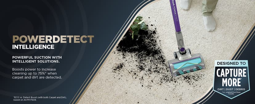 Shark PowerDetect Cordless Stick Vacuum, Powerful Suction, HEPA Filtration, 70-Minute Runtime, Carpet & Hard Floor, Portable, XL Dust Cup, Stick Vacuum for Pet Hair, Dark Gray, IP1251