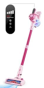 Cordless Vacuum Cleaner, 8-in-1 Lightweight Stick Vacuum with 45mins Runtime, Powerful Suction, Rechargeable Cordless Vacuum for Carpet, Tile, Pet Hair, Hardwood Floors, Blue