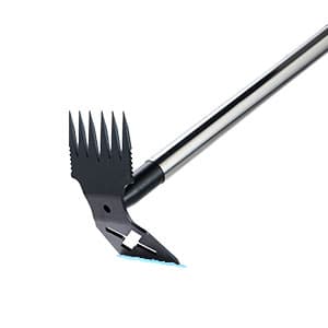 Weed Puller Tool with Long Handle - 60" Manual Weeder Remover Tool, 2 in 1 Hand Weed Rake and Garden Hoe for Gardening, Heavy Duty Uprooting Weeding Pull for Yard, Lawn, Patio and Garden