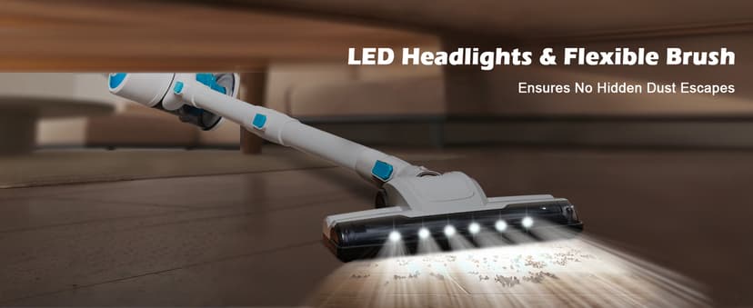 PURKINN Cordless Vacuum Cleaner 18KPa Powerful Stick Vacuum Rechargeable with 2 Modes, 2200mAh Battery, 35Min Runtime, Small Handheld Vacuum Cleaner for Home, Hardwood Floor, Pet Hair, Car, P8