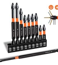 10-Pack Phillips Bits #2 Impact, 2-Inch Magnetic Phillips Head Drill & Screwdriver Bits, PH2 Premium S2 Steel 1/4" Hex Shank for Impact Drivers, Professional & DIY Use