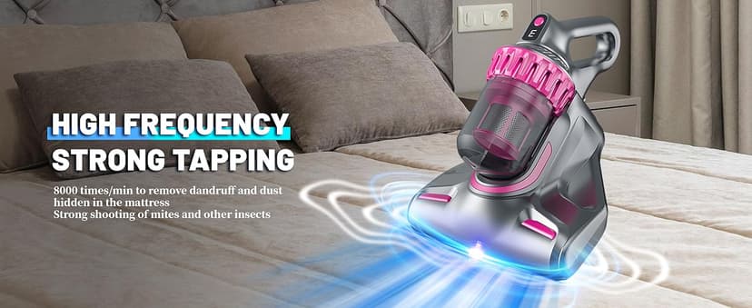 Cordless Vacuum Cleaner,Stick Vac with LED Screen,4 in 1 Mattress Vacuum, 1500mah Battery, Strong Suction,Suitable for Bed, car, Sofa, Carpet, pet Hair,Hardwood Floor