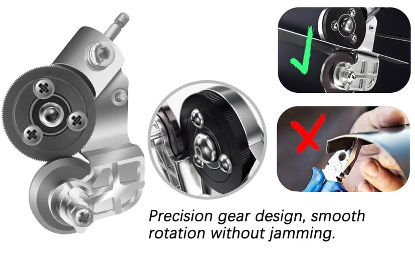 CZS Sheet Metal Cutter Drill Attachment, Electric Drill Shears Attachment Cutter Nibbler, Metal Nibbler Drill Attachment for Cutting Iron, White Sheet, Steel, Copper, Aluminum