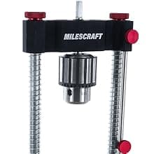 Milescraft 1348 Drill Mate PRO – Heavy-Duty Portable Drill Press Drilling Guide, ½” Chuck, Precision Drilling Jig Attachment for Drilling Angled or Straight Holes, Adjustable Drill Guide Attachment