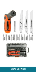 Multi Blades Hand Saw, Small Hand Saw Tool Set for Cutting Wood, Drywall, Plywood, Plastic, Soft Metal for DIY Crafts in Portable Storage Case with Screwdriver Bits