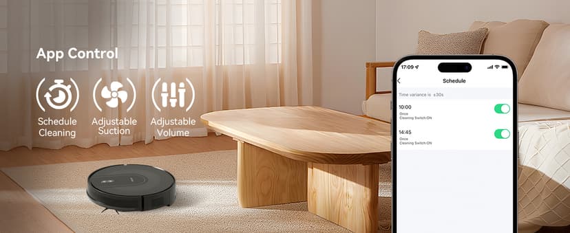 Robot Vacuum Cleaner with Self-Emptying Base – 9000Pa Suction, 85 Days of Dust Storage, Wi-Fi/App/Alexa Control – Ideal for Hard Floors, Low Carpets, and Pet Hair