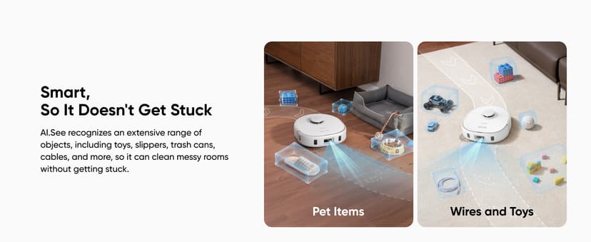 eufy X10 Pro Omni Robot Vacuum and Mop Combo, 8,000 Pa Suction, Dual Mops with 12 mm Auto-Lift and Carpet Detection, AI Obstacle Avoidance, Auto Mop Washing, Auto Drying, Self-Emptying, White