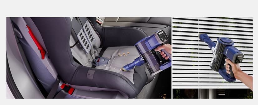 YONNDER Cordless Vacuum Cleaner 40KPA, 6-in-1 Lightweight & Detachable Battery, Powerful Suction for Home, 6-Stage Filtration, Tangle-Free V-Shaped Brush, for Hard Floor/Carpet/Pet Hair