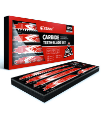 EZARC Carbide Reciprocating Saw Blade R978HM Endurance for Thick Metal, Cast Iron, Alloy Steel 9-Inch 8TPI, 3-Pack