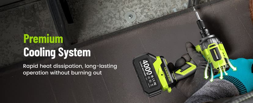 Cordless Impact Wrench, 406Ft-lbs (550N.m) Brushless 1/2 inch, 2800RPM High Torque Impact Gun, 2x 4.0Ah Battery, Charger, 4 Sockets, Electric Impact Wrench for Car Home