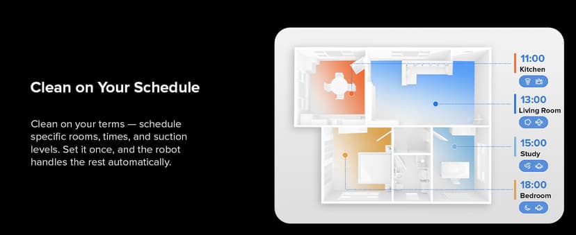 roborock Q10 X5+ Robot Vacuum and Mop, Self-Emptying, Hands-Free Cleaning for up to 7 Weeks, 10,000Pa Suction, Obstacle Avoidance, LiDAR Navigation, No-Go Zones, Black