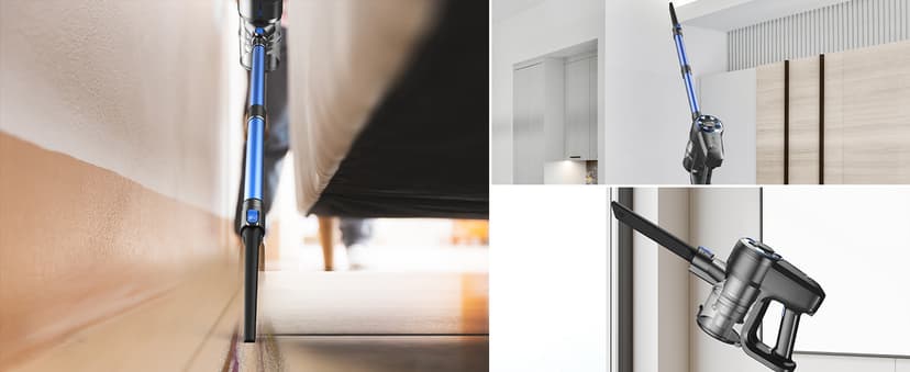 Cordless Vacuum Cleaner, 8-in-1 Lightweight Stick Vacuum with Powerful Suction, Self-Standing, 40 Mins Max Runtime, Rechargeable Vacuum Cleaners for Home, Hardwood Floor, Carpet, Pet Hair N3S