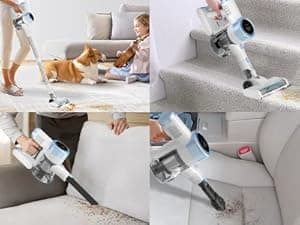Cordless Vacuum Cleaner, 35Kpa Cordless Vacuums for Home, 500W Stick Vacuum Cleaners with Long Runtime, Lightweight, Powerful, Large Dust Cup Vacuum Cleaner for Pet Hair Hard Floor