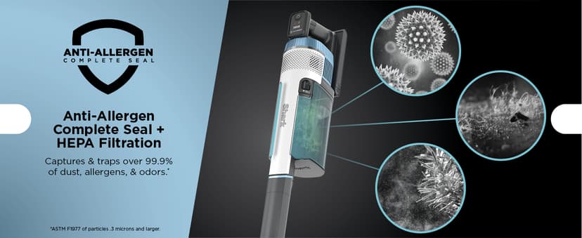 Shark IZ562H Cordless Pro Vacuum with Clean Sense IQ and Odor Neutralizer, PowerFins Plus Brushroll, Includes Duster Crevice & Pet Tool, Up to 40 Minute Runtime, Light Blue, Without MultiFLEX