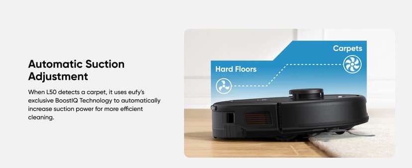 eufy Clean L50 SES with 60 Day Self-Empty Station, Multi-Floor Cleaning, Customizable Mapping,Up to 60 Days Hands-Free Cleaning