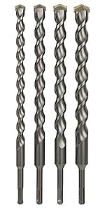 10-Pack 1/4 Inch x 6 Inch SDS Plus Rotary Hammer Drill Bits, Carbide Tipped for Brick, Stone and Concrete (1/4” x 4" x 6")