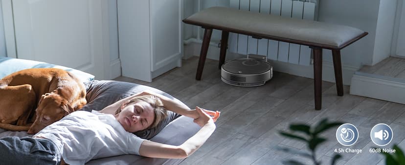 Robot Vacuum and Mop Combo, 2 in 1 Mopping Robot Vacuum Cleaner with Schedule, Wi-Fi/App/Remote, 2000Pa Max Suction, Self-Charging Robotic Vacuum, Slim, Ideal for Hard Floor, Pet Hair, Low-Pile Carpet