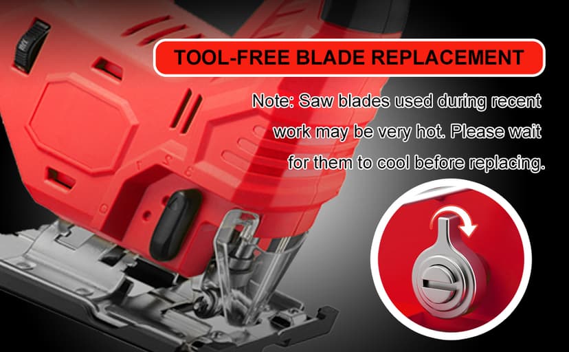 Cordless Jig Saw Compatible with Milwaukee 18V Battery, Brushless Jig Saw with 6pcs Blades, 4 Orbital Sets for Wood, Plastic and Metal Cutting (Tool Only, No Battery)