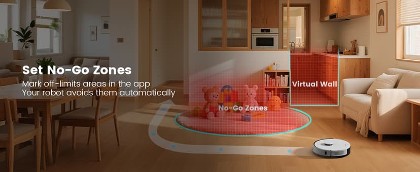 AIRROBO T30+ Robot Vacuum and Mop, 60-Day Self-Emptying, Proactive Intelligence Obstacle Avoidance, Carpet Detection, Tangle-Free Brush, 6000PA Suction, LDS Mapping, APP & Voice Control