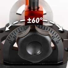 O'SKOOL Multi-Angle Drill Guide for Cordless Drills, Adjustable from 0° to 60° for Flat and Round Workpieces