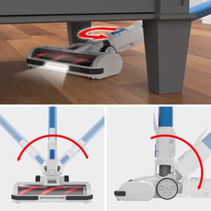 Cordless Vacuum Cleaner for Home, 45Kpa Lightweight Stick Vacuum with Powerful Suction, Rechargeable Battery Up to 50mins, Handheld Vacuum Cleaners for Hardwood Floors, Carpets, Pet Hair - Red