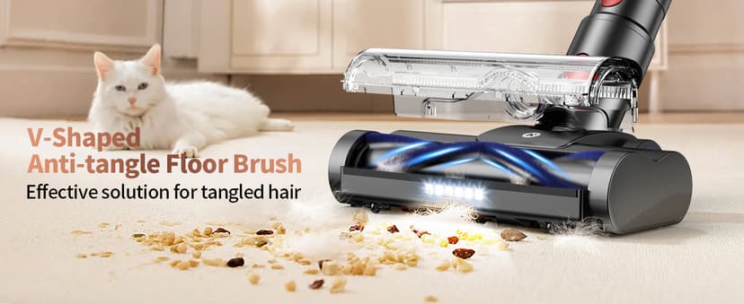 NADALY Cordless Vacuum Cleaner, Powerful Stick Vacuum with 45min Runtime, Anti-Tangle Vacuum Cleaners for Home, 1.5L Dust Cup, Rechargeable Wireless Vacuum for Hardwood Floor Carpet Pet Hair