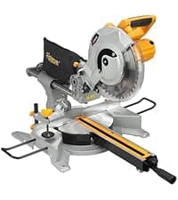 Hoteche 7-1/4-Inch Miter Saw 7.5A Compound Single Bevel Chop Saw with Laser and Blade for Wood and Metal Working