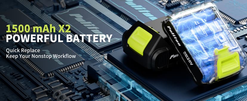 PULITUO'S 20V Cordless Drill/Driver, Electric Screwdriver - 2 Batteries, 30Nm, 21+1 Torque, 2 Speed, Keyless 3/8" Chase Drill with LED Light, Kit for Home (Green)