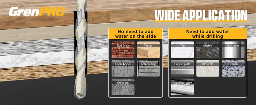 Concrete Drill Bit Set, 8 PCS Masonry Drill Bit Set for Concrete 5/32"-3/8", Industrial Carbide Drill Bits, Shockproof Hex Shank Hammer Drill Bit Set for Cement/Porcelain Tile/Brick/Class/Plastic