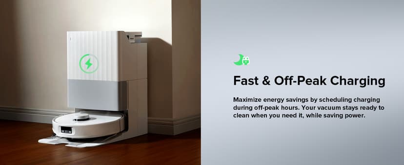 roborock Qrevo Edge Robot Vacuum and Mop, 18,500Pa Suction, Zero-Tangling, AdaptiLift Chassis, Al Obstacle Recognition, Hot Water Mop Washing & Dock Self Cleaning, Corner to Edge Deep Cleaning