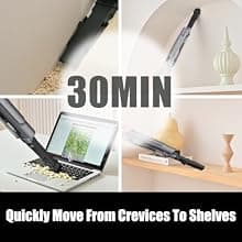 Handheld Vacuum Cordless, Lightweight 1.4lb with Powerful Suction, Charging Dock, Single Touch Empty and Detachable Dust Cup (Frosted Silver)