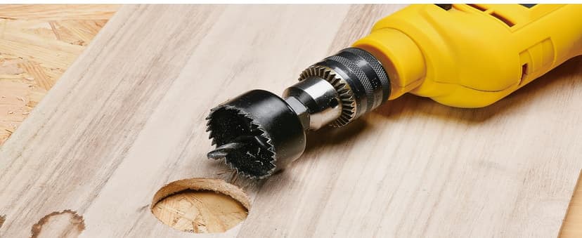 KATA 6PCS Hole Saw Kit 1-1/4" to 2-1/8"(32-54mm) Hole Saw Set in Case with Mandrels and Hex Key for Soft Wood, PVC Board, Plywood