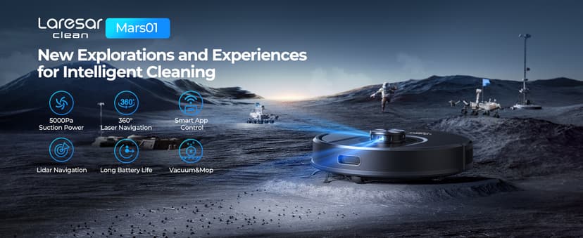 Robot Vacuum and Mop Combo, 5000Pa Robot Vacuum Cleaner with LIDAR Navigation, 3 in 1 Robot Vacuum Mop with Auto Carpet Boost, Self Charging, App/Voice Control, Ideal for Pet Hair,5 Maps