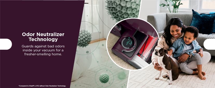 Shark LA702 Rotator Pet Lift-Away ADV Upright Vacuum with DuoClean PowerFins HairPro & Odor Neutralizer Technology, Wine Purple