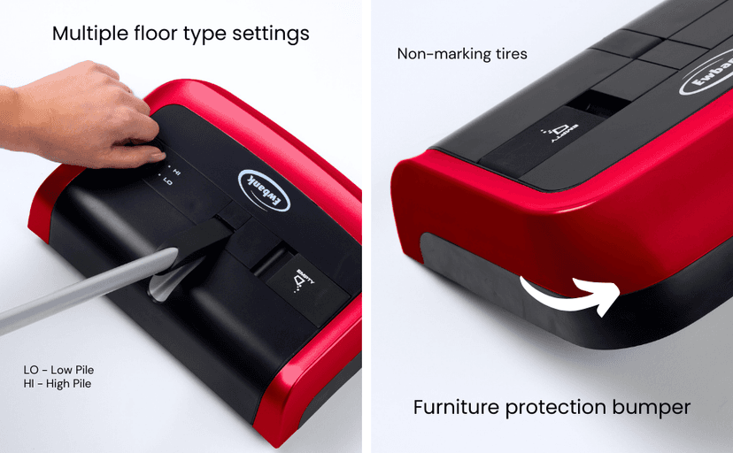 Ewbank Evolution Multi Surface Cordfree Non-Electric Portable Hardwood Floor and Carpet Sweeper with Adjustable Height