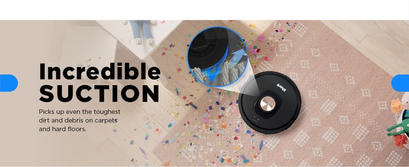 Shark AV2310AE Matrix Self-Emptying Robot Vacuum with No Spots Missed on Carpets and Hard Floors, Precision Home Mapping, Perfect for Pet Hair, Bagless, 45-Day Capacity Base, Wi-Fi Black/Brass