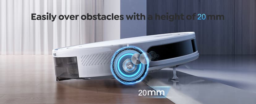 Vyzzle Robot Vacuum, 5000Pa Robot Vacuum and Mop, Smart Navigation, Ultra Slim Robot Vacuum Cleaner Self-Charging, Wi-Fi/App/Alexa Control, Ideal for Pet Hair, Hard Floor, Carpet