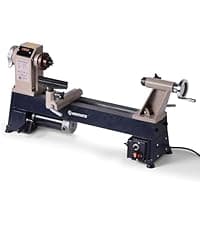 12" x 18" Wood Turning Lathe, 1 HP Benchtop Woodworking Lathe with Variable Speed 650-3800 RPM, Dual-Function Design with Extension Ports for Belt Sander or Grinding Wheel or Rotary Kit