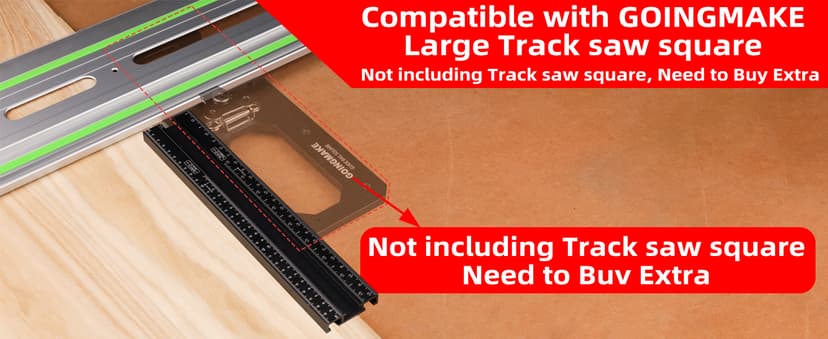 Track Saw Parallel Guide System with Mirco Adjustable Flip Stop and Zero Calibration for Woodworking Repeatable Rip Cuts for Track Saw Guide Rail Compatible with Festool,Makita,Milwaukee